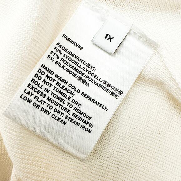 Lafayette 148 Cloud White Cropped Cardigan Sweater WWBM5R-KV52 NWT $598 Size 1X - Picture 7 of 10